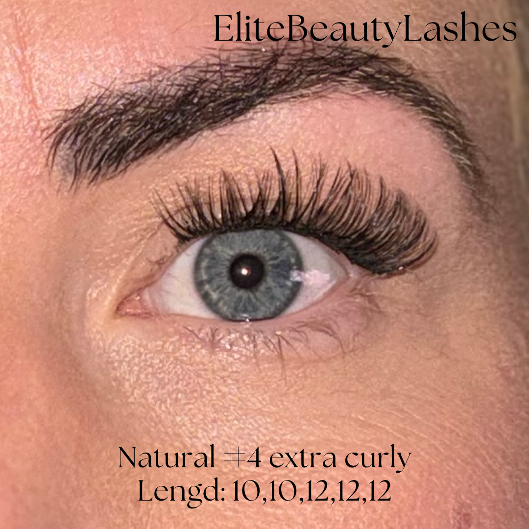 Augnhár - Natural #4 - Extra curly