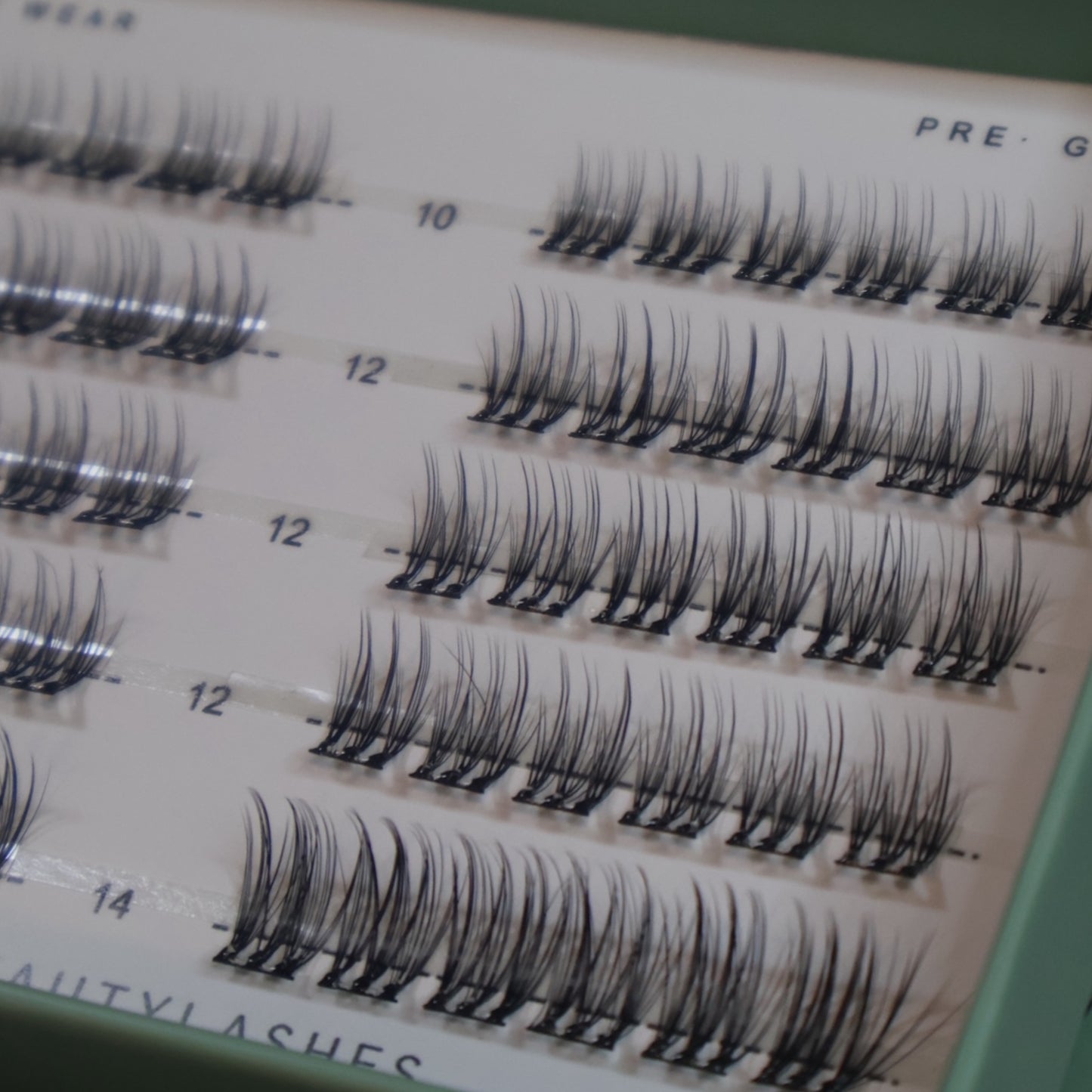 Natural augnhár með lími