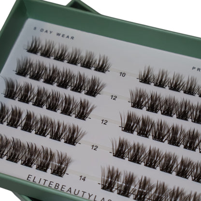 Classic brún augnhár með lími