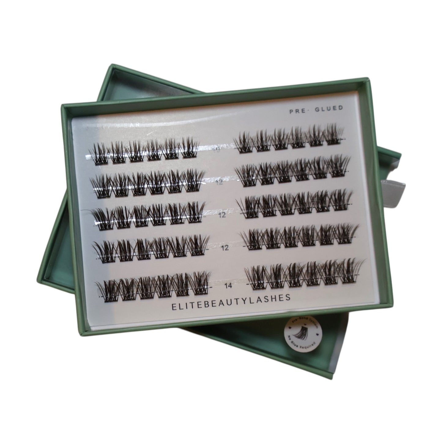 Classic brún augnhár með lími