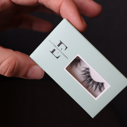 Classic hálf augnhár með lími - 1 sett