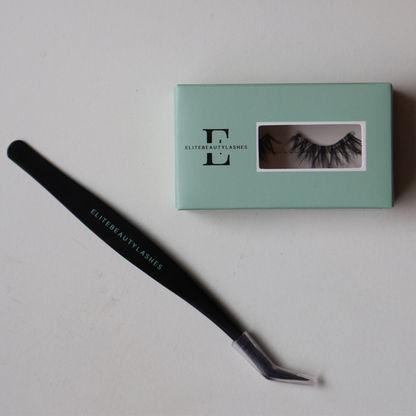 Classic hálf augnhár með lími - 1 sett