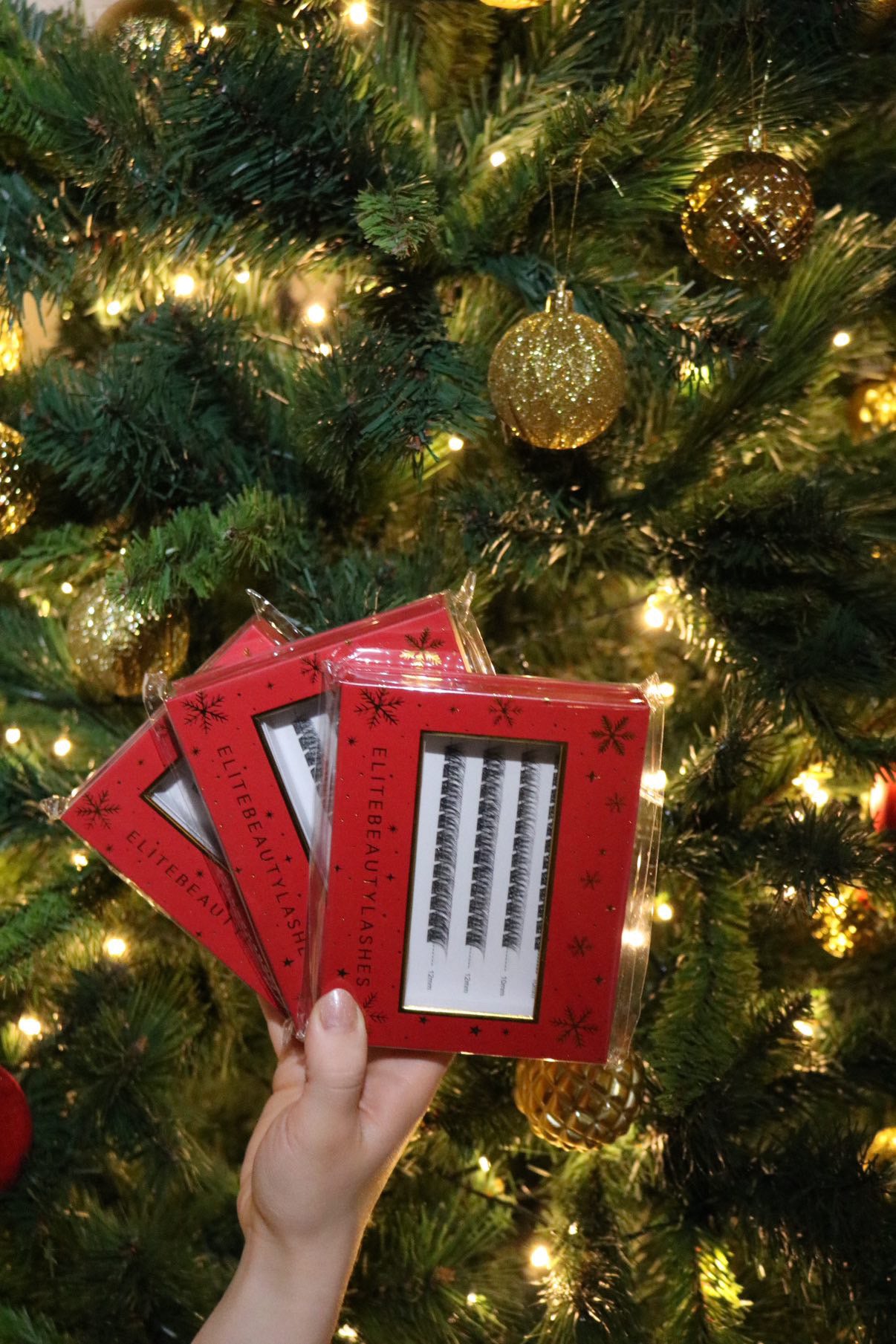 Augnhár með lími - Jólabox