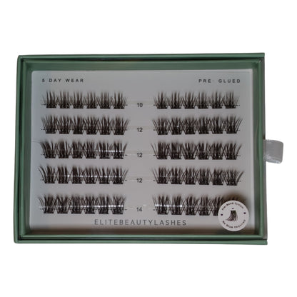 Classic brún augnhár með lími