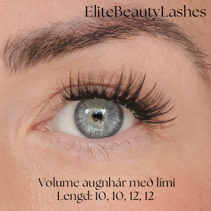 Volume augnhár með lími - NÝTT