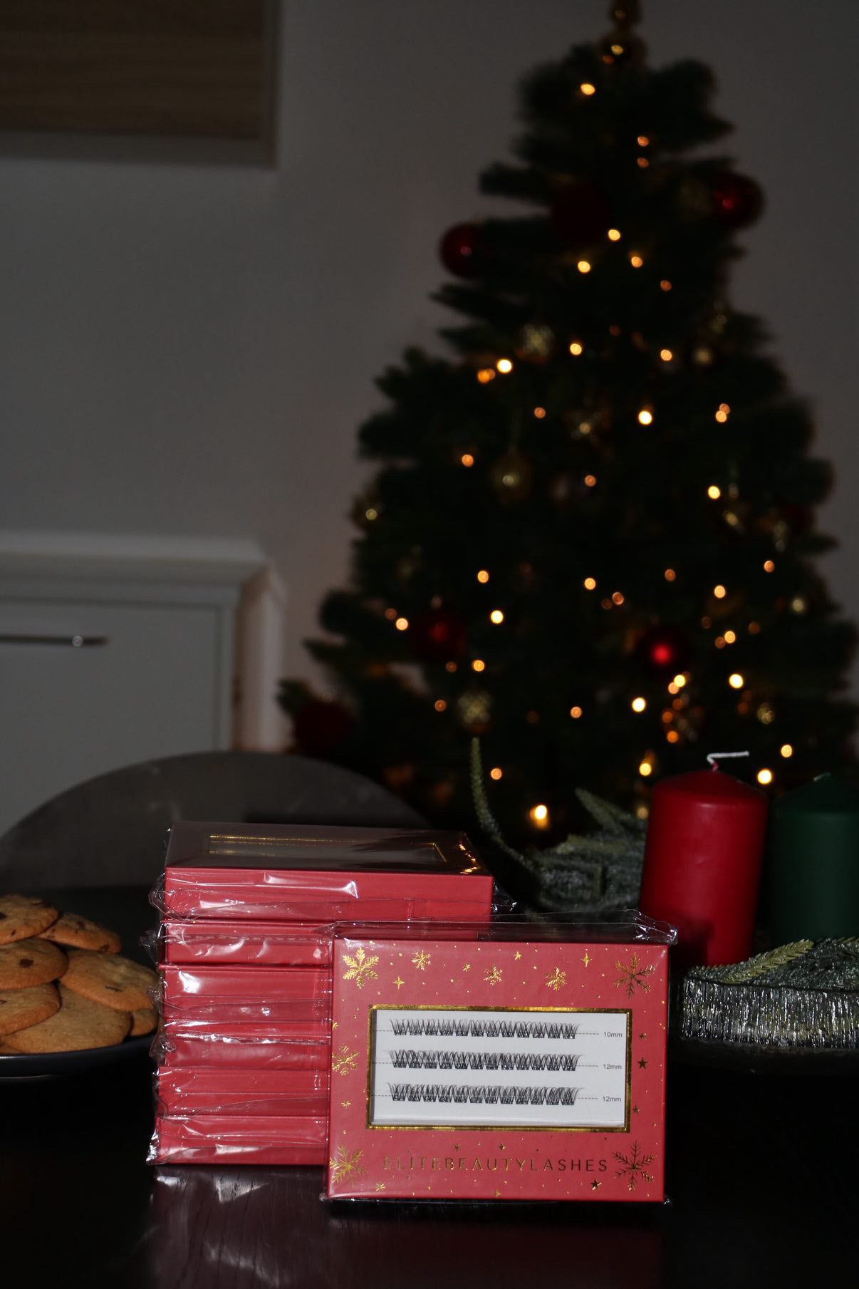 Augnhár með lími - Jólabox