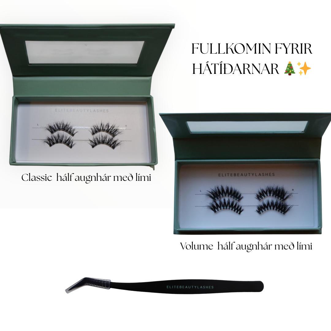 Jólapakki - Hálf augnhár með lími