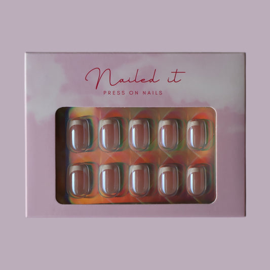 Press on Neglur - Glitter Frenchies